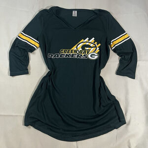 NFL Team Apparel Women's Size Large Green Bay Packers Tunic 3/4 Sleeve